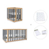 Minicuna-cuna-cama-escritorio (4en1) madera/gris · Crea Plus Tre C351-M5058