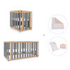 Minicuna-cuna-cama-escritorio (4en1) madera/gris · Crea Plus Tre C351-M5058