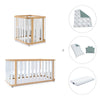 Minicuna-cuna-cama-escritorio (4en1) madera/blanco · Crea Plus Tre C351-M5011