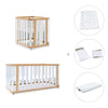 Minicuna-cuna-cama-escritorio (4en1) madera/blanco · Crea Plus Tre C351-M5011