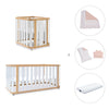 Minicuna-cuna-cama-escritorio (4en1) madera/blanco · Crea Plus Tre C351-M5011