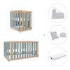 Minicuna-cuna-cama-escritorio (4en1) madera/verde · Crea Plus Tre C351-M5057