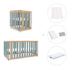 Minicuna-cuna-cama-escritorio (4en1) madera/verde · Crea Plus Tre C351-M5057