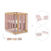 Minicuna-cuna-cama-escritorio (4en1) madera/rosa · Crea Plus Tre C351-M5059