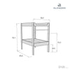 Mueble cambiador 50x80 cm con estantes · Tiboo D120