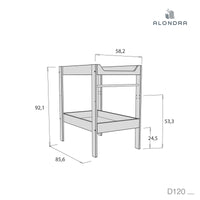 Mueble cambiador 50x80 cm con estantes · Tiboo D120