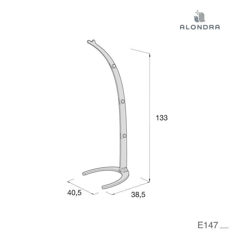 Soporte de madera curvado para móvil de cuna/minicuna · Eleva E147-95