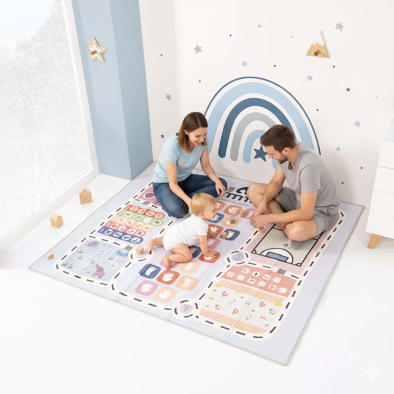 Alfombra de juegos infantil plegable (2 caras) 200x180 cm · Nandina FP116