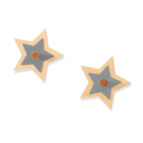 Percheros decoración infantil con forma de estrella