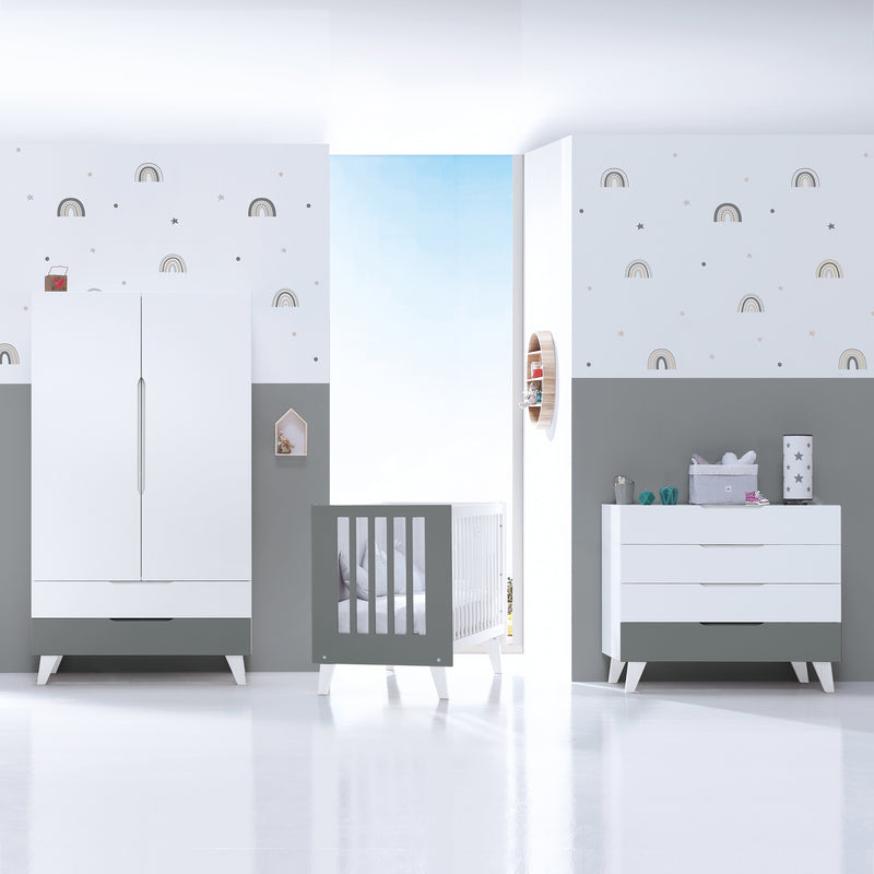 Armario infantil (2 puertas/2 cajones) estilo nórdico · Style