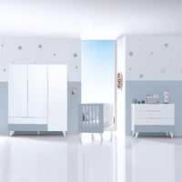 Dormitorio infantil grande en blanco y azul para niños · Style Plus+ Blu denim