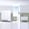 Dormitorio infantil grande en blanco y verde-oliva · Style Plus+ Erba