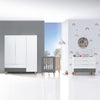 Dormitorio infantil grande en blanco, madera y gris · Lifestyle Plus+ Antracita