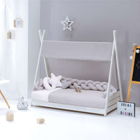 Toldo cama Montessori Homy (70x140 cm) gris · Delphin 6140NA-134