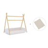 Cama Montessori madera 70x140 cm con textil beige · Homy Life