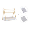 Cama Montessori madera 70x140 cm con textil gris · Homy Life Delphin