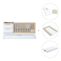 Cuna convertible blanco/madera 70x140 cm · Zen K460-M8411
