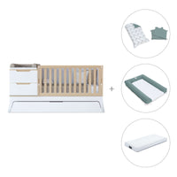 Cuna convertible blanco/madera 70x140 cm · Zen K460-M8411