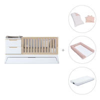 Cuna convertible blanco/madera 70x140 cm · Zen K460-M8411