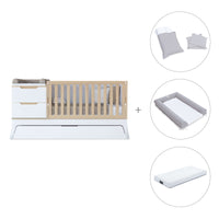 Cuna convertible blanco/madera 70x140 cm · Zen K460-M8411