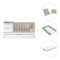Cuna convertible blanco/madera 70x140 cm · Zen K460-M8411