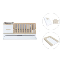 Cuna convertible blanco/madera 70x140 cm · Zen K460-M8411