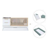 Cuna convertible blanco/madera 70x140 cm · Zen K460-M8411