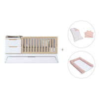 Cuna convertible blanco/madera 70x140 cm · Zen K460-M8411