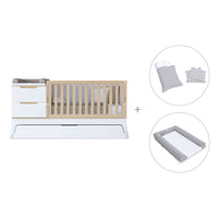 Cuna convertible blanco/madera 70x140 cm · Zen K460-M8411