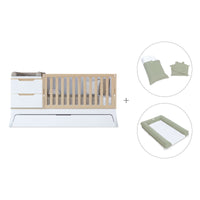 Cuna convertible blanco/madera 70x140 cm · Zen K460-M8411