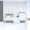 Cuna convertible 70x140 cm blanca/antracita · Sero More Antracita K546-M7758