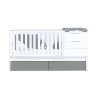Cuna convertible 70x140 cm blanca/antracita · Sero More Antracita K546-M7758
