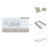 Cuna convertible 70x140 cm blanca/beige · Sero More K546-M7753