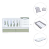 Cuna convertible 70x140 cm blanca/verde-oliva · Sero More K546-M7756