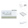 Cuna convertible 70x140 cm blanca/verde-oliva · Sero More K546-M7756