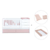 Cuna convertible 70x140 cm blanca/rosa claro · Sero More Flamingo K546-M7742