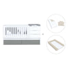 Cuna convertible 70x140 cm blanca/antracita · Sero More Antracita K546-M7758
