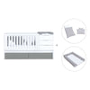 Cuna convertible 70x140 cm blanca/antracita · Sero More Antracita K546-M7758