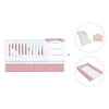 Cuna convertible 70x140 cm blanca/rosa · Sero More Quarzo K546-M7759