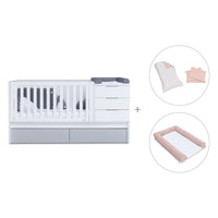Cuna convertible 70x140 cm blanca/gris · Sero More K546-M7778