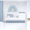 Cuna convertible 70x140 cm blanca/azul · Sero More Blu Denim K546-M7741