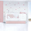 Cuna convertible 70x140 cm blanca/rosa claro · Sero More Flamingo K546-M7742