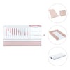 Cuna convertible 70x140 cm blanca/rosa claro · Sero More Flamingo K546-M7742