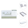 Cuna convertible 70x140 cm blanca/verde-oliva · Sero More K546-M7756