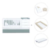 Cuna convertible 70x140 cm blanca/eucalipto · Sero More Eucalyptus K546-M7757
