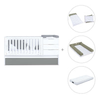 Cuna convertible 70x140 cm blanca/antracita · Sero More Antracita K546-M7758