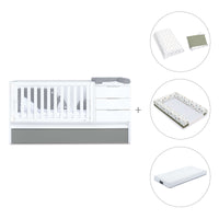 Cuna convertible 70x140 cm blanca/antracita · Sero More Antracita K546-M7758