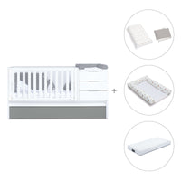 Cuna convertible 70x140 cm blanca/antracita · Sero More Antracita K546-M7758