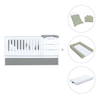 Cuna convertible 70x140 cm blanca/antracita · Sero More Antracita K546-M7758