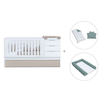 Cuna convertible 70x140 cm blanca/beige · Sero More K546-M7753